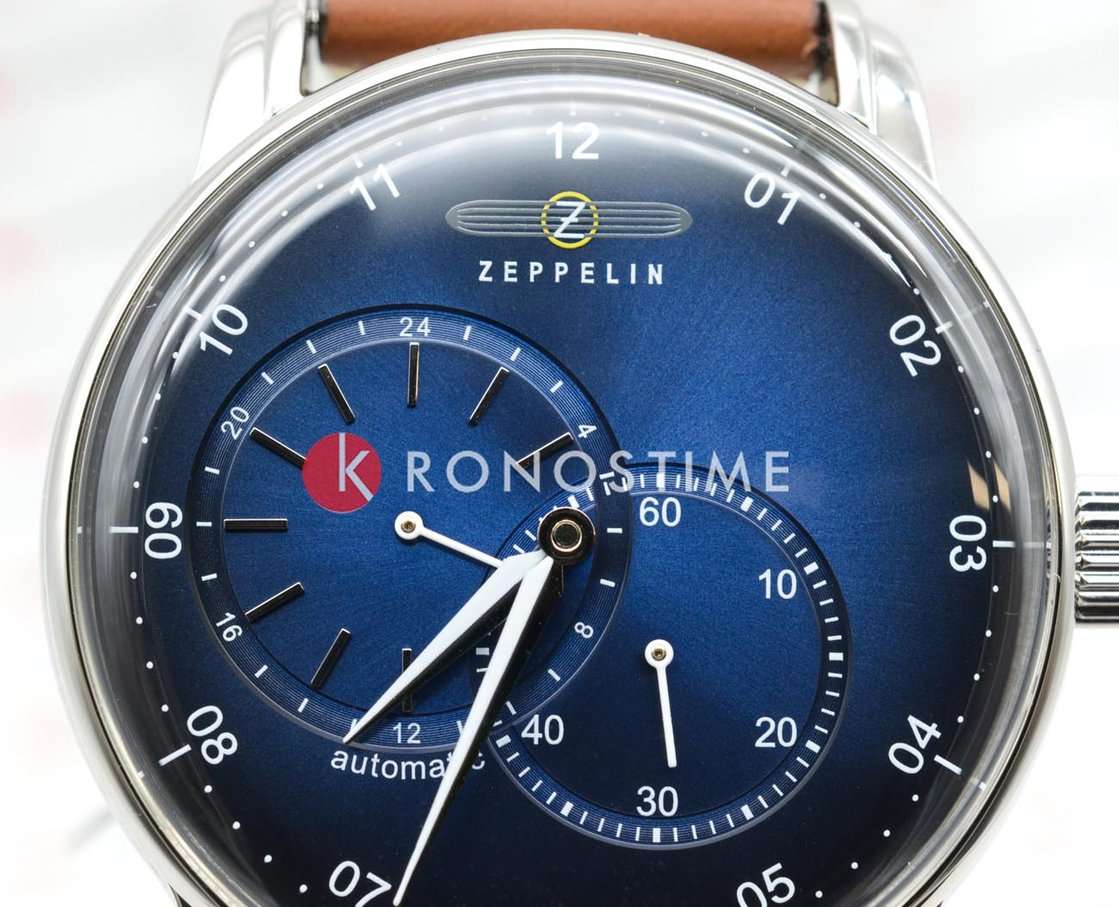 Zeppelin Zeppelin New Capitain`s Line 86623,  германия мужские часы на браслете кожаный боковой вид