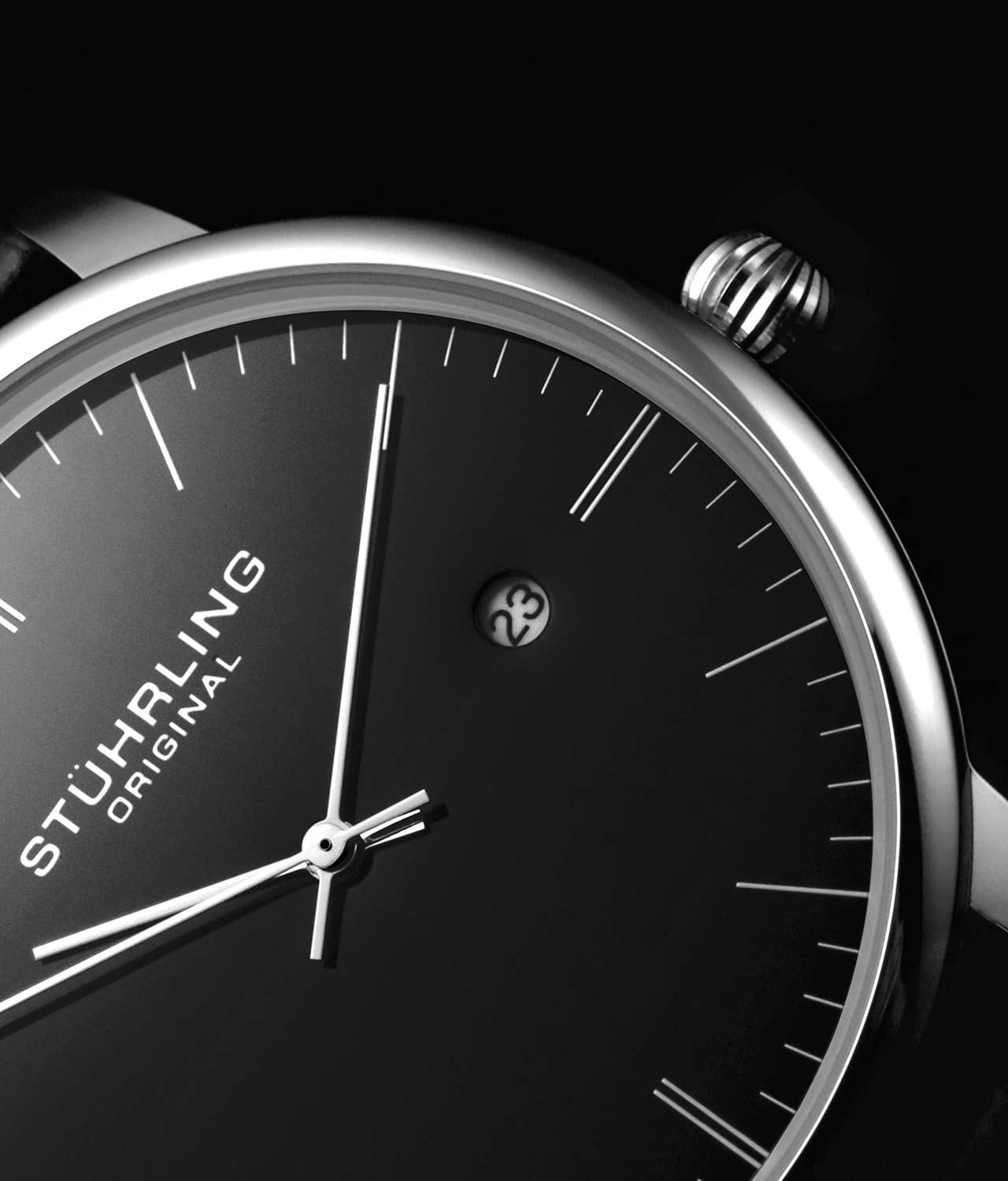 Stuhrling Stuhrling Symphony 3997.2 мужские часы черный циферблат на запястье