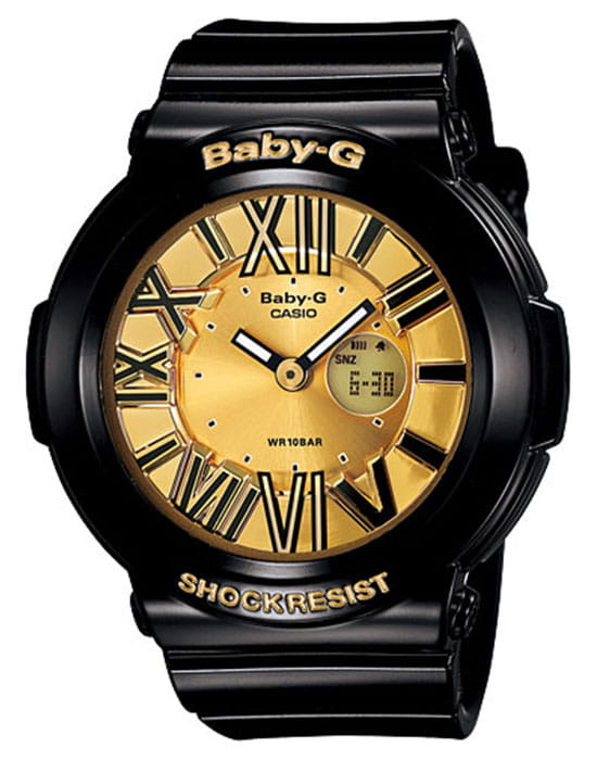 Casio Casio Baby-G BGA-160-1B  BGA-160-1B кварцевые женские часы желтый циферблат, браслет пластик — вид спереди