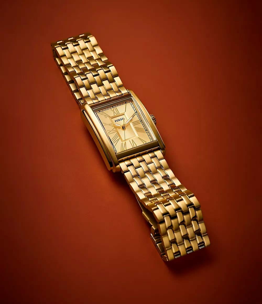 Fossil Fossil Carraway FS6009,  сша мужские часы на браслете нержавеющая сталь с ip-покрытием боковой вид