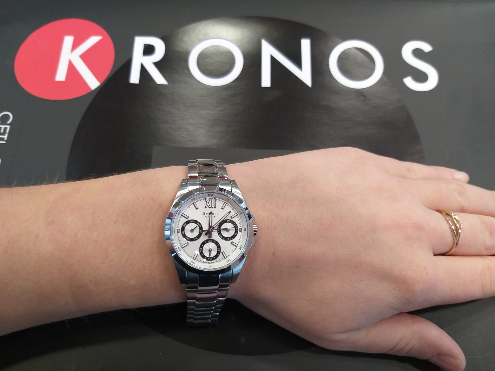 Casio Casio Sheen SHE-3512D-7A , наручные женские часы фото под углом