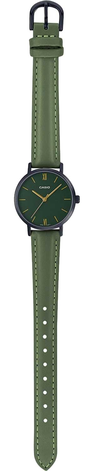 Casio Casio Collection LTP-VT02BL-3A кварцевые женские часы часы крупный план зеленый циферблата