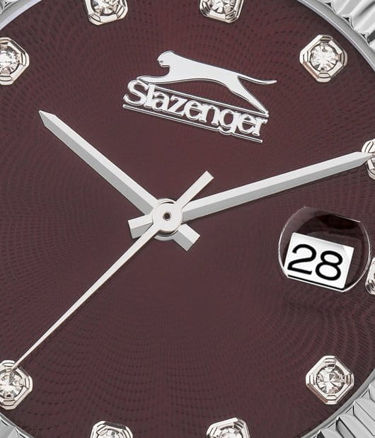 Slazenger Slazenger SL.09.2240.3.04 женские часы бордовый циферблат на запястье