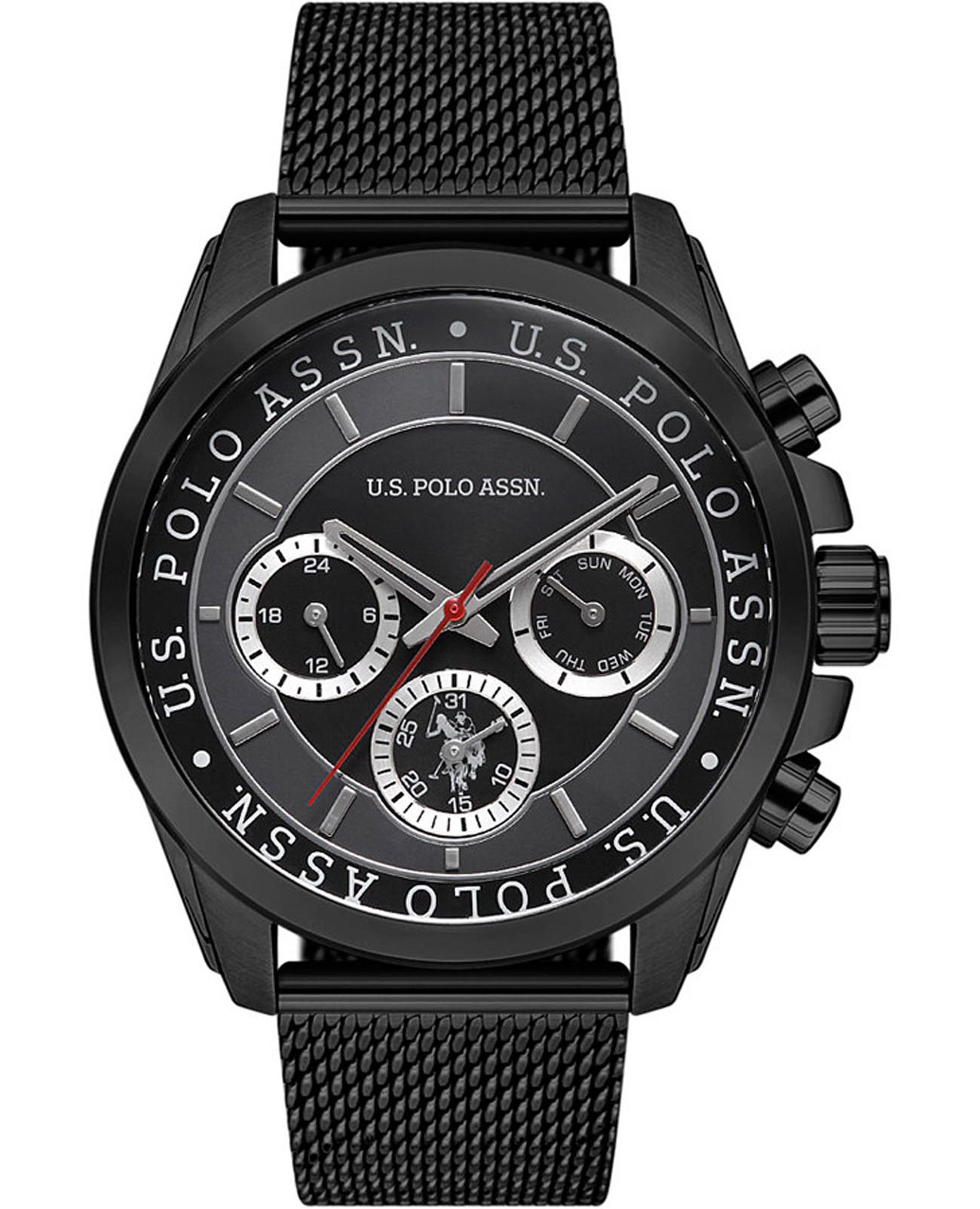 U.S. Polo Assn. U.S. Polo Assn. Crossing USPA1028-05  USPA1028-05 кварцевые мужские часы  циферблат, браслет нержавеющая сталь с ip-покрытием — вид спереди