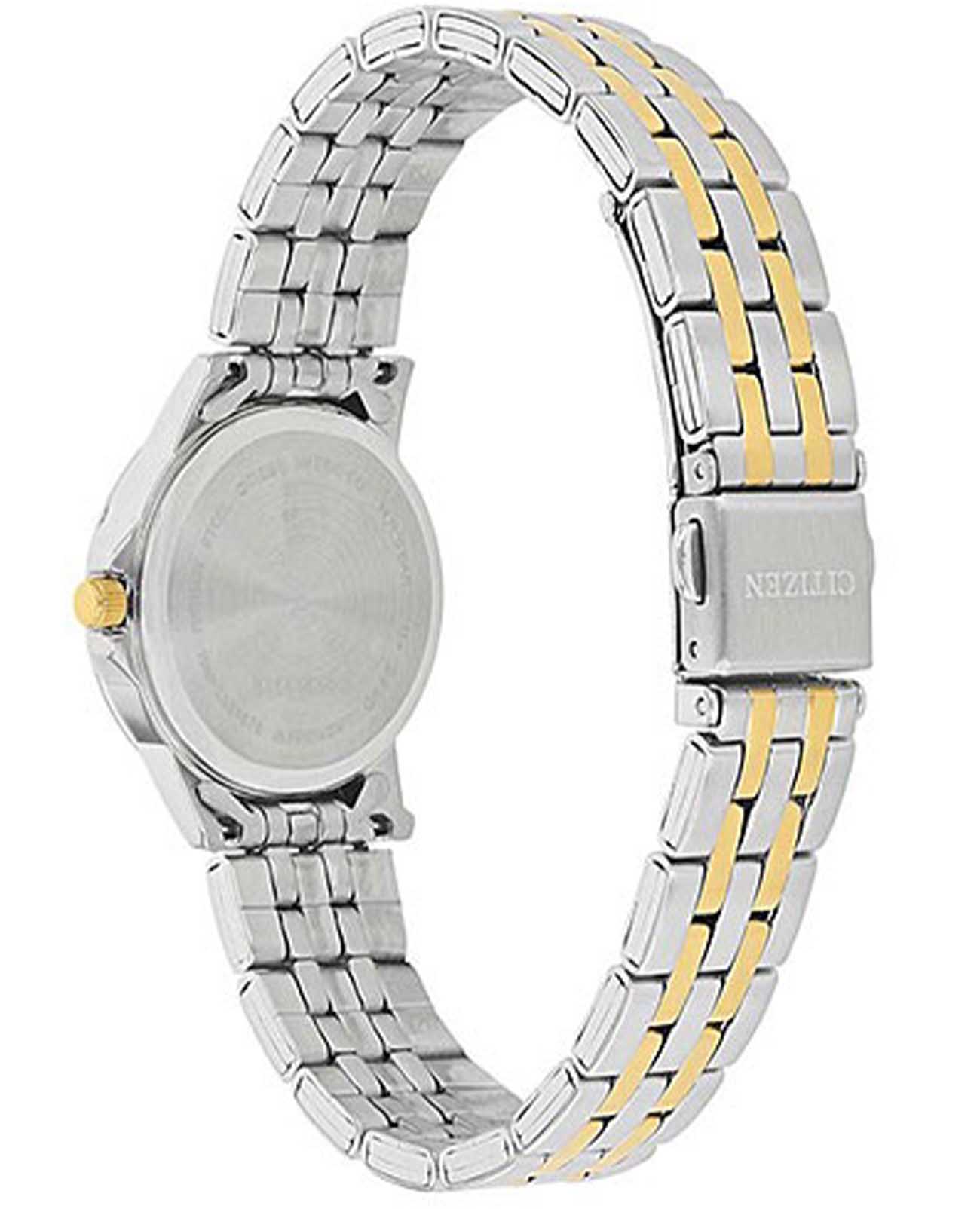 Citizen Citizen EQ0608-55E,  япония женские часы на браслете нержавеющая сталь с ip-покрытием боковой вид