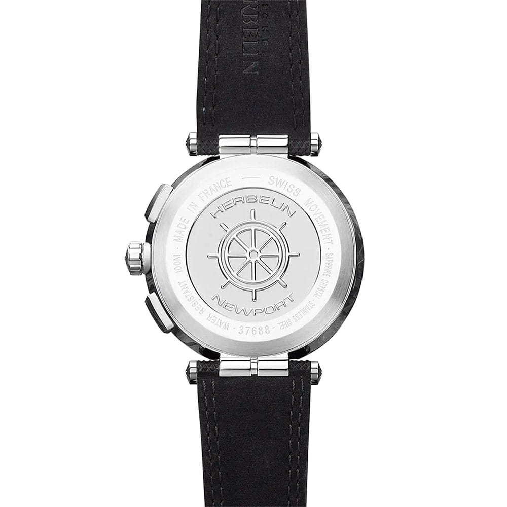 Herbelin Herbelin Newport Chrono 37688AG44,  франция мужские часы на браслете нейлон боковой вид