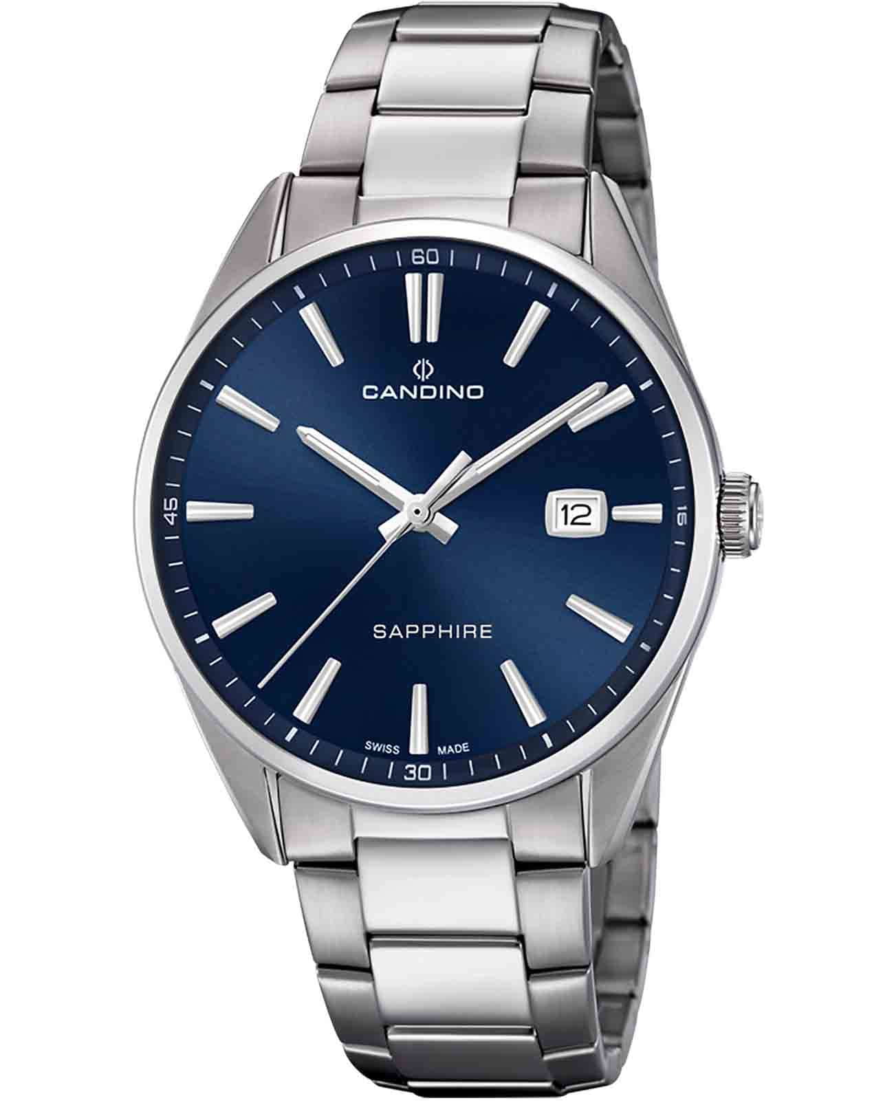 Candino Candino Sportive C4621/C  C4621/C кварцевые мужские часы синий циферблат, браслет нержавеющая сталь — вид спереди