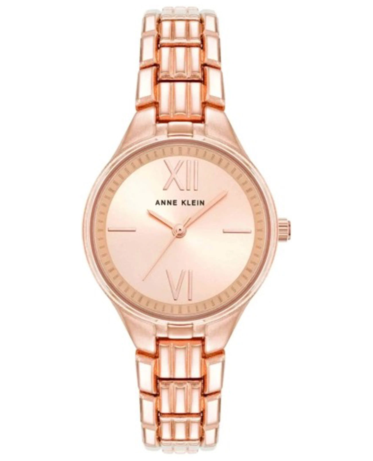Anne Klein Anne Klein Metals 4060RGRG  4060RGRG кварцевые женские часы розовый циферблат, браслет сталь c pvd покрытием — вид спереди
