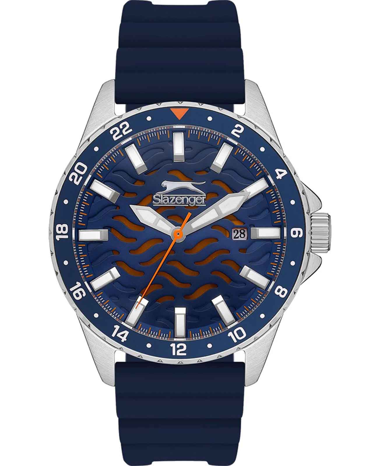 Slazenger Slazenger SL.09.2224.1.03  SL.09.2224.1.03 кварцевые мужские часы  циферблат, браслет резина — вид спереди