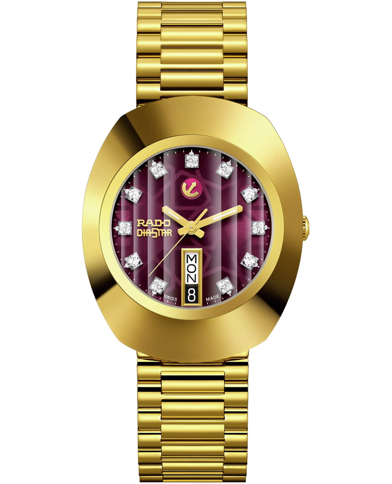 Rado Rado The Original Automatic R12413573 Automatic R12413573 механические мужские часы  циферблат, браслет нержавеющая сталь с pvd-покрытием — вид спереди