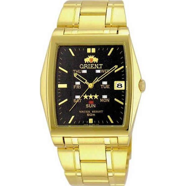 Orient Orient PMAA001B (FPMAA001B)  FPMAA001B механические мужские часы черный циферблат, браслет  — вид спереди