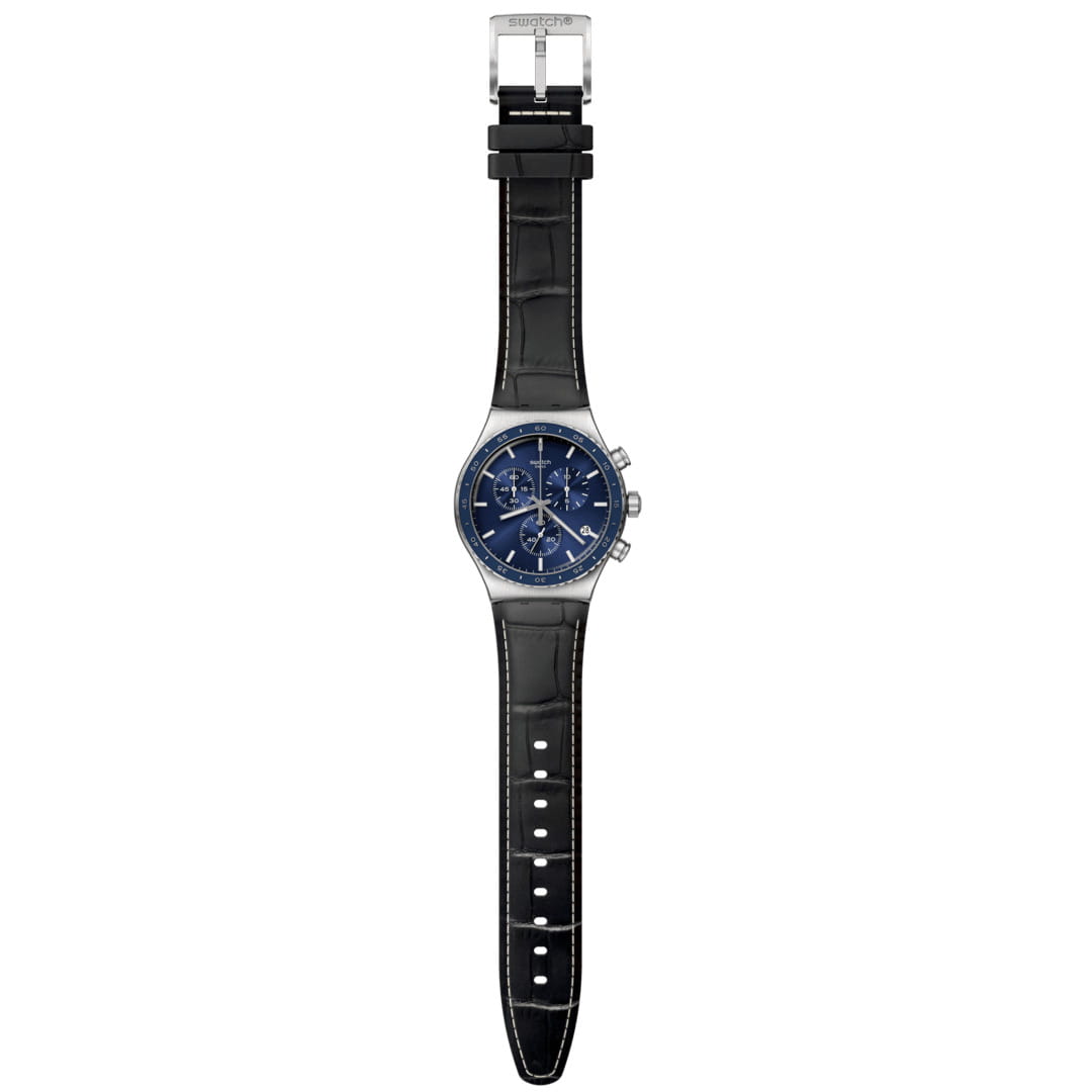 Swatch Swatch I New Chrono YVS496, gent швейцария женские часы на браслете кожаный боковой вид