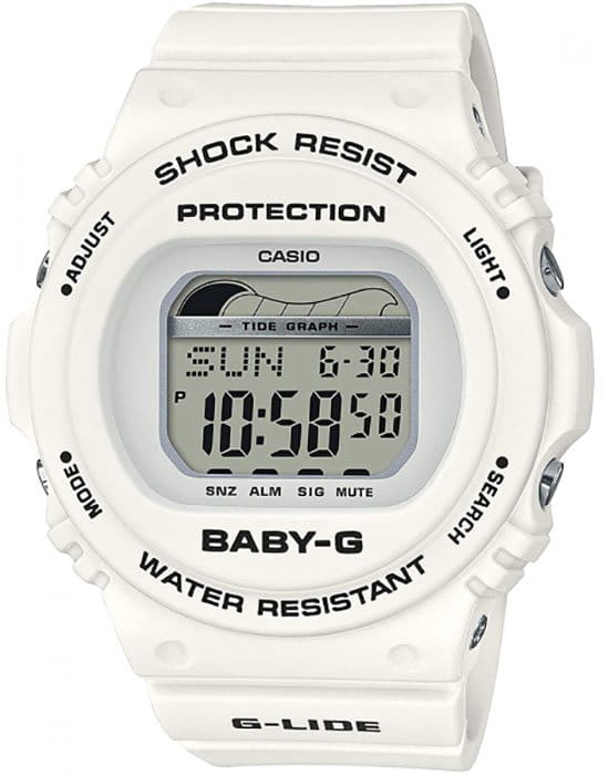 Casio Casio Baby-G BLX-570-7  BLX-570-7ER кварцевые женские часы серый циферблат, браслет пластик — вид спереди
