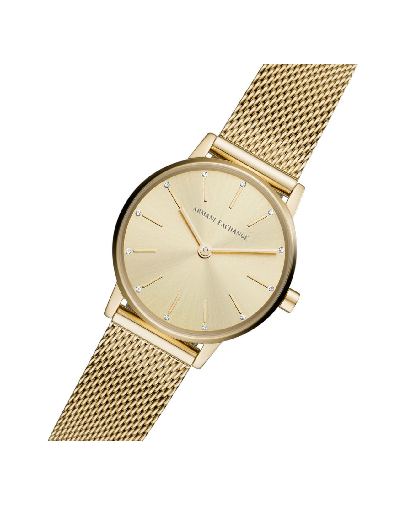 Armani Exchange Armani Exchange Fitz  AX5567,  италия женские часы на браслете сталь с ip покрытием боковой вид