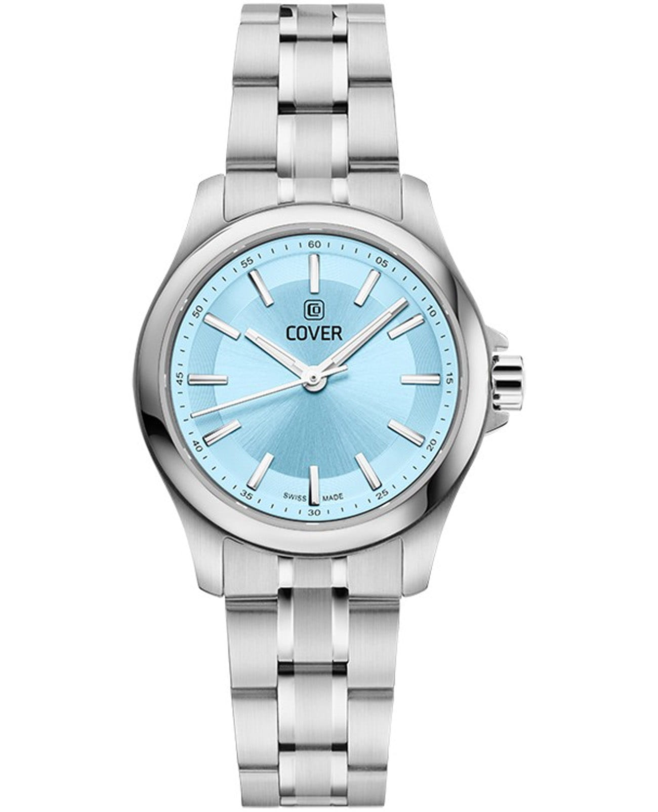 Cover Cover Marville CO215.05  CO215.05 кварцевые женские часы синий циферблат, браслет нержавеющая сталь — вид спереди