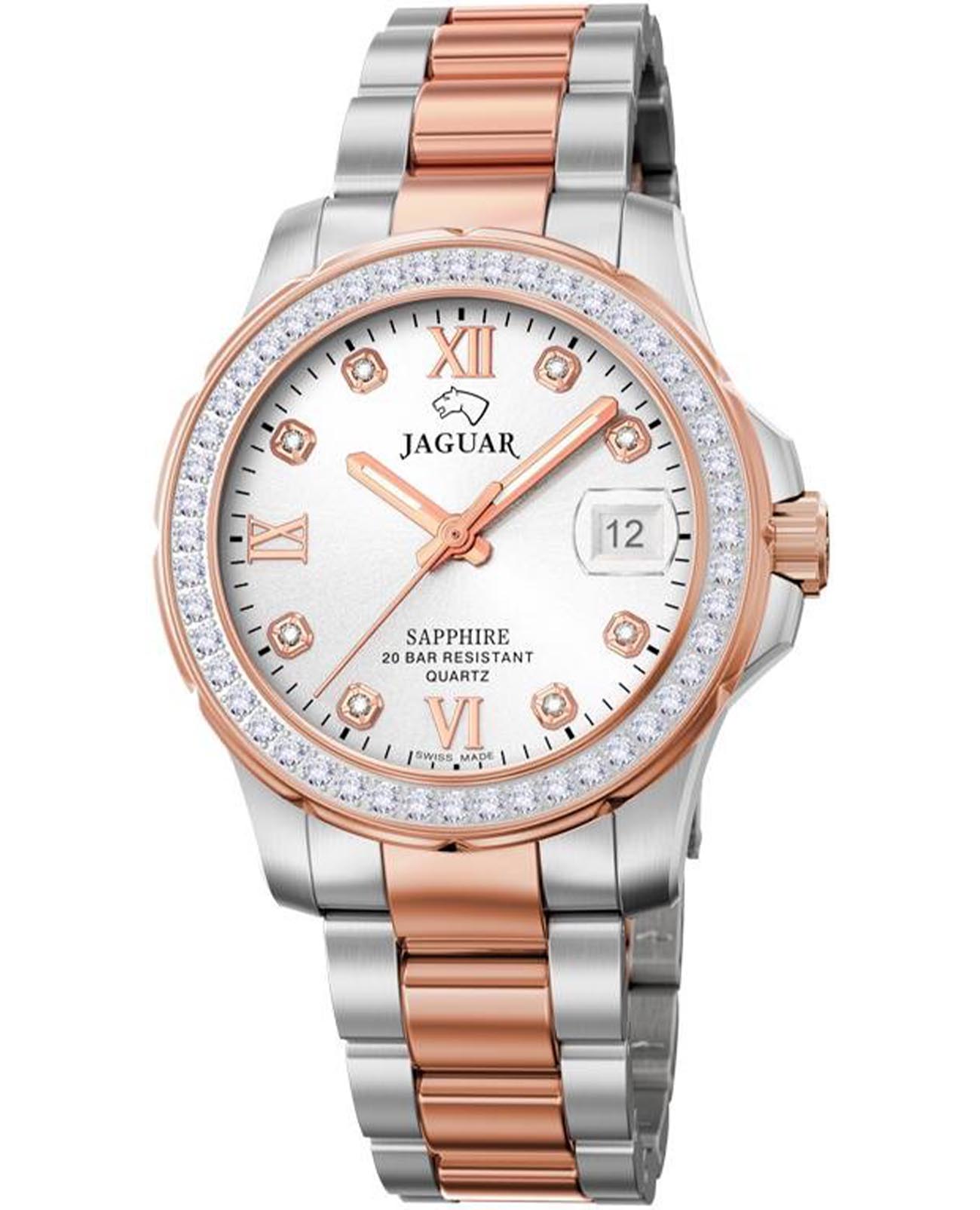 Jaguar Jaguar Woman J894/1  J894/1 кварцевые женские часы черный циферблат, браслет нержавеющая сталь с pvd-покрытием — вид спереди