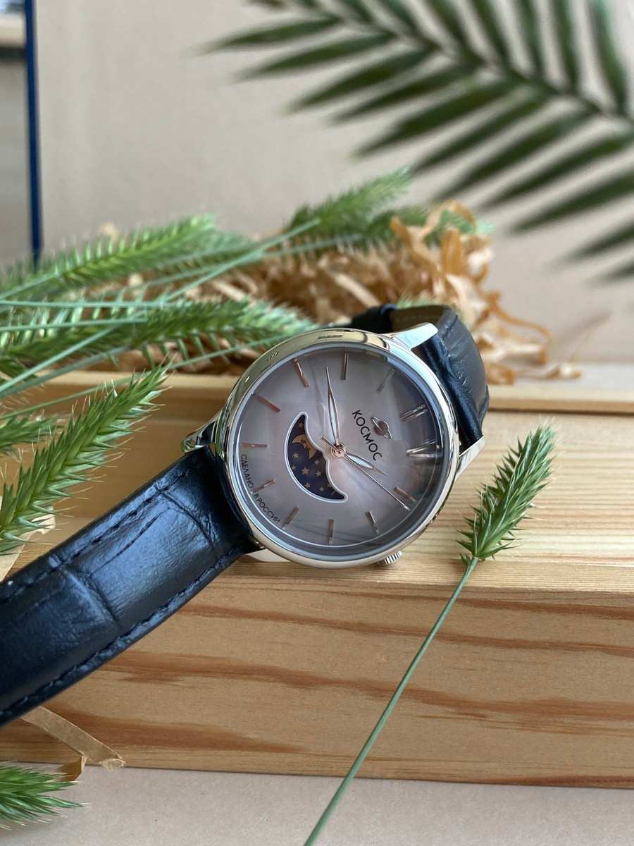 Космос Космос Солнце и Луна K 617.11.33 M кварцевые женские часы часы крупный план серебристый циферблата