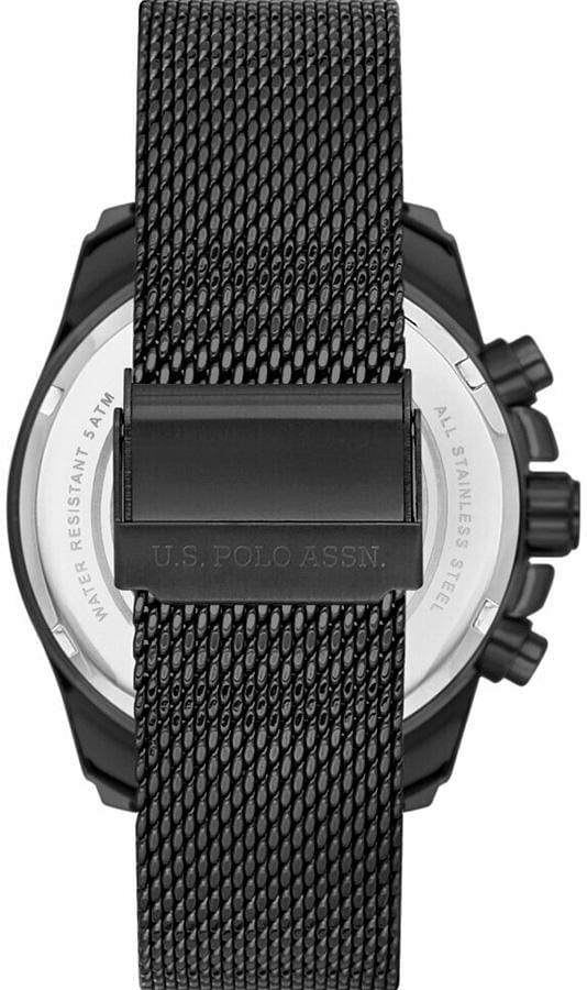 U.S. Polo Assn. U.S. Polo Assn. Crossing USPA1028-05,  сша мужские часы на браслете нержавеющая сталь с ip-покрытием боковой вид