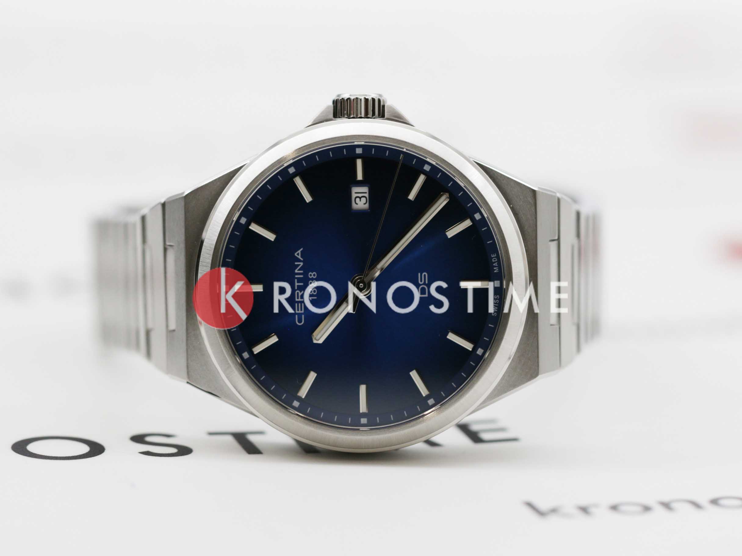 Certina Certina DS-7 Quartz C043.410.11.041.00, ds 7 швейцария мужские часы на браслете нержавеющая сталь боковой вид