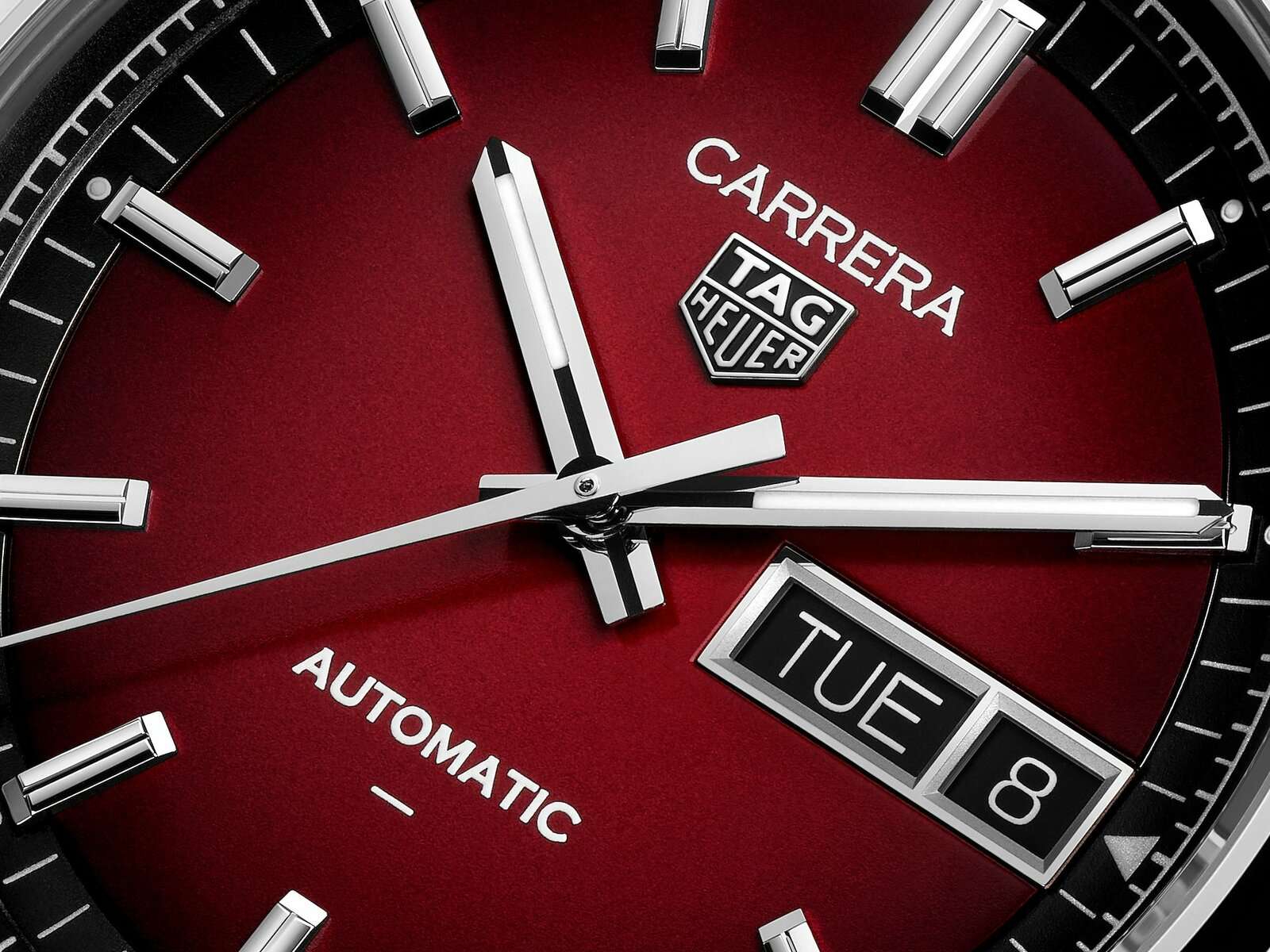 TAG Heuer TAG Heuer Carrera Day-Date WDA2113.BA0043, carrera швейцария мужские часы на браслете нержавеющая сталь боковой вид