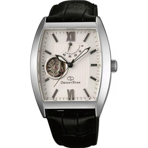 Orient Orient DAAA004W (SDAAA004W)  SDAAA004W  мужские часы белый циферблат, браслет кожаный — вид спереди