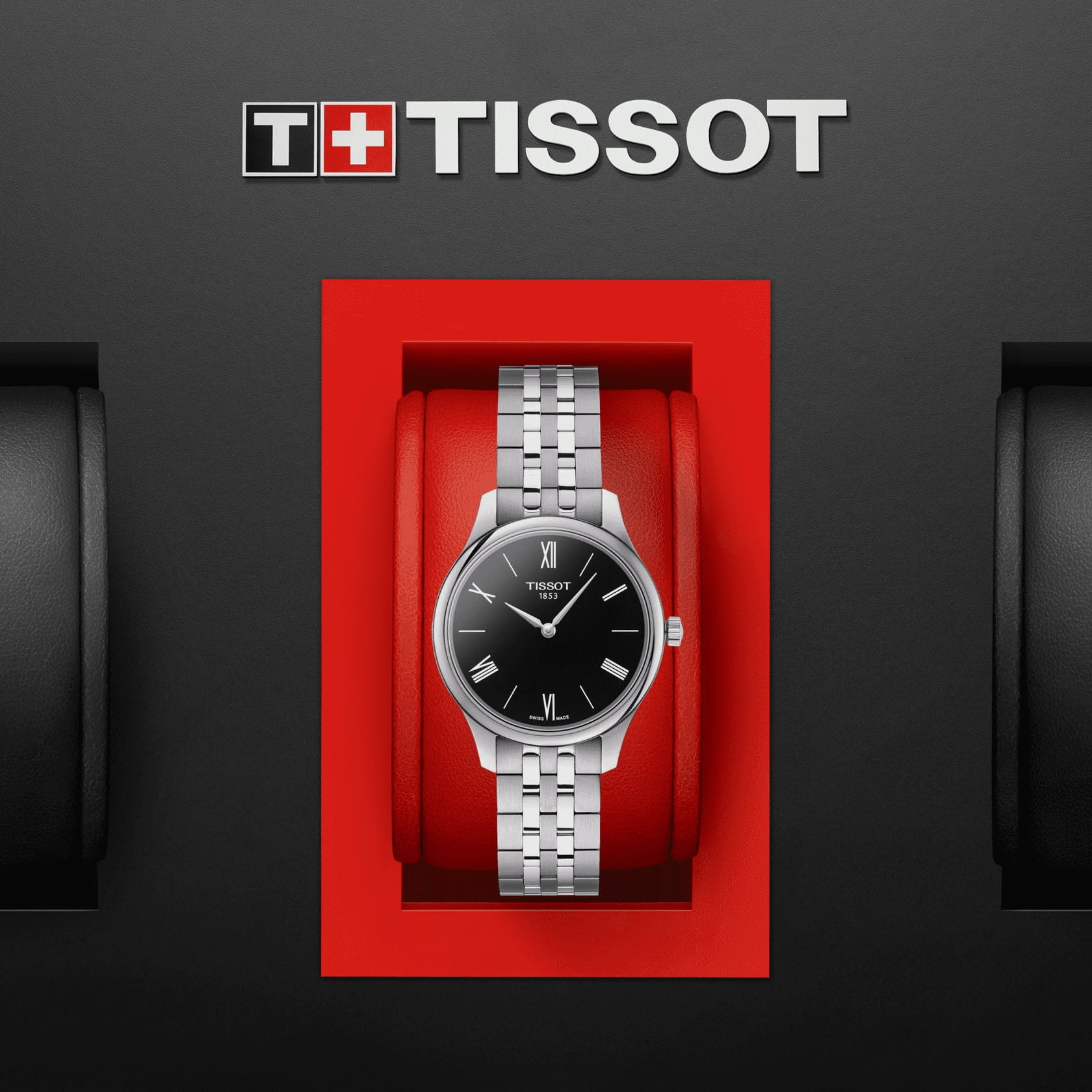 Tissot Tissot Tradition 5.5 Lady T063.209.11.058.00 женские часы черный циферблат на запястье
