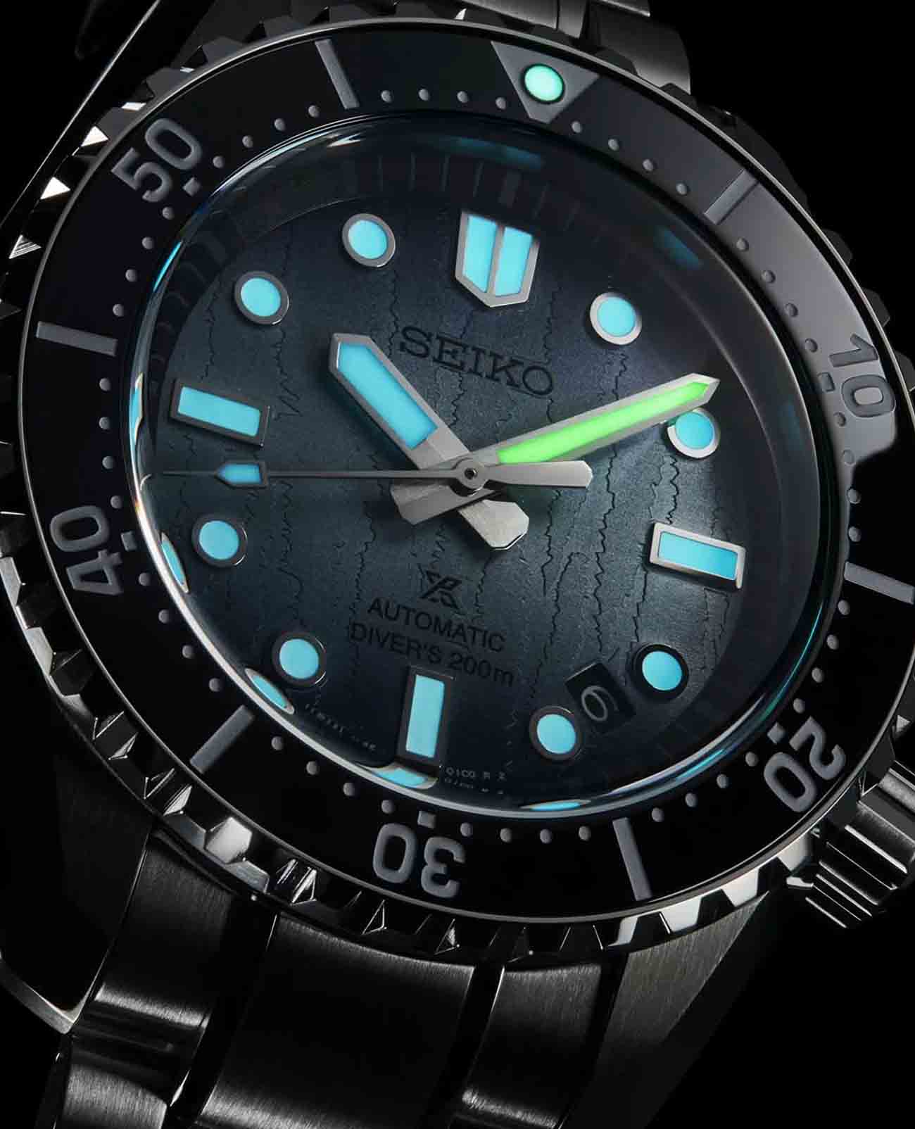 Seiko Seiko Prospex Sea SLA073J1 мужские часы синий циферблат на запястье