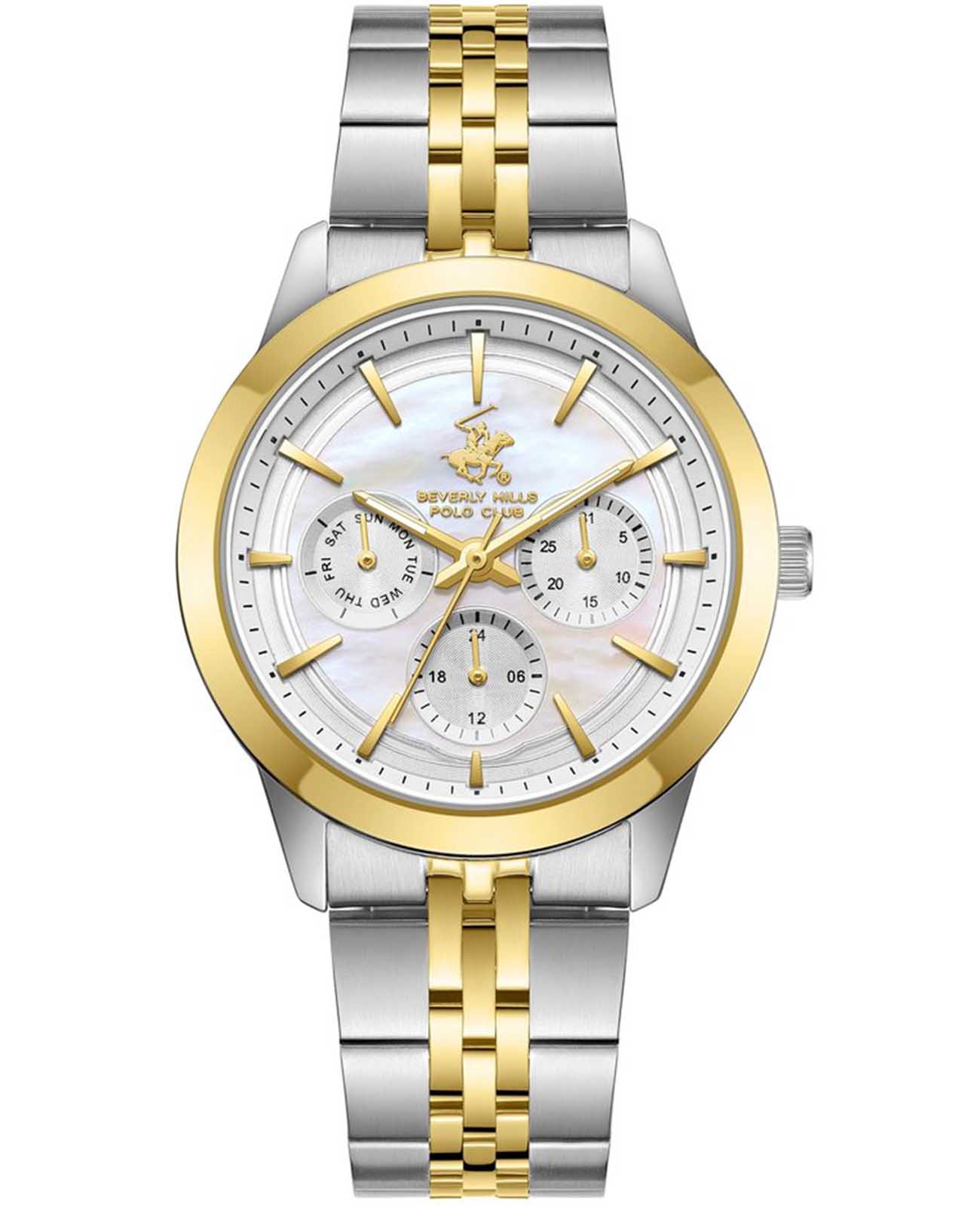 Beverly Hills Polo Club Beverly Hills Polo Club BP3705C.220  BP3705C.220 кварцевые женские часы белый циферблат, браслет нержавеющая сталь с pvd-покрытием — вид спереди