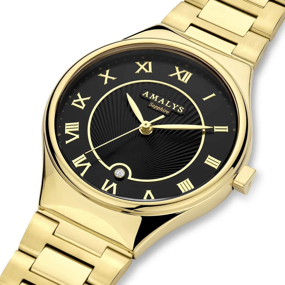 Amalys Amalys Olympe AMW-160,  бельгия женские часы на браслете нержавеющая сталь с pvd-покрытием боковой вид