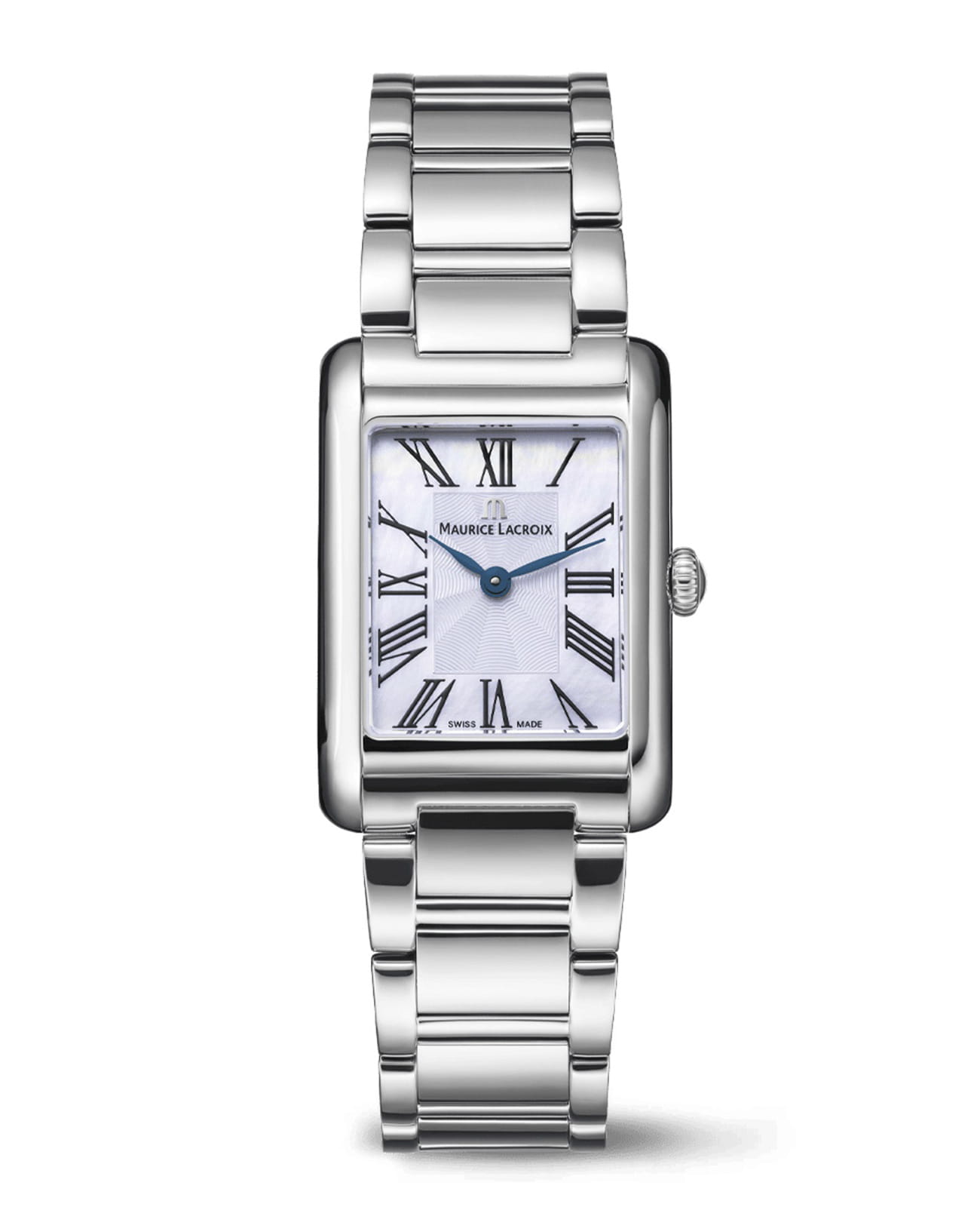 Maurice Lacroix Maurice Lacroix Fiaba Square FA1205-SS002-160-1  FA1205-SS002-160-1 кварцевые женские часы белый циферблат, браслет нержавеющая сталь — вид спереди