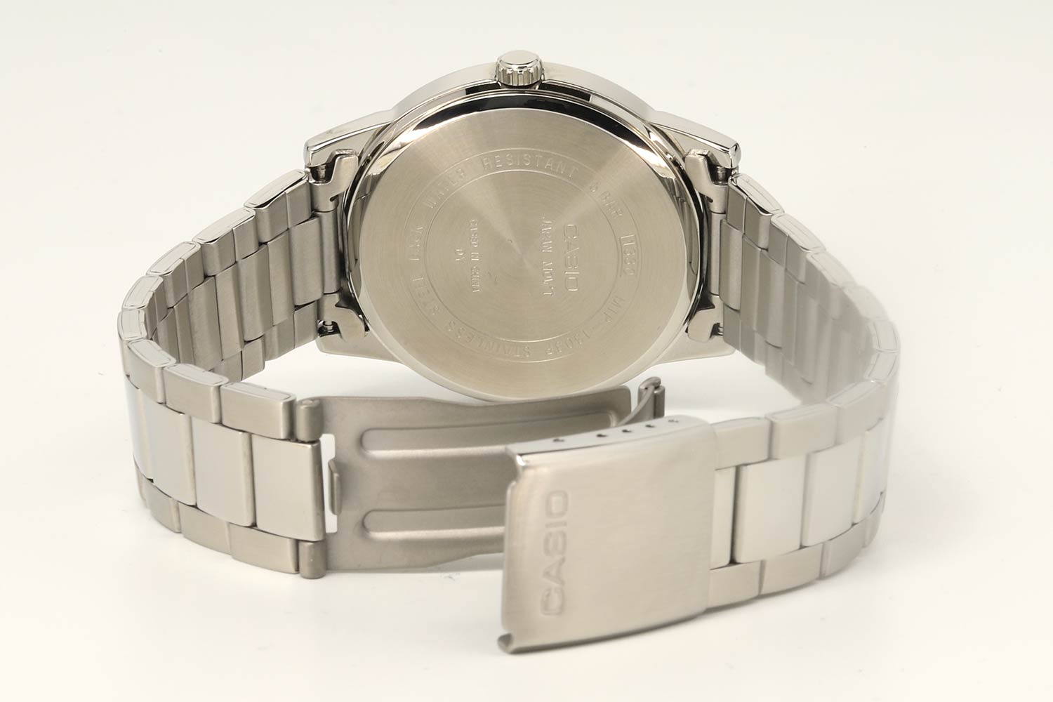 Casio Casio Collection MTP-E605D-7E, collection япония мужские часы на браслете нержавеющая сталь боковой вид