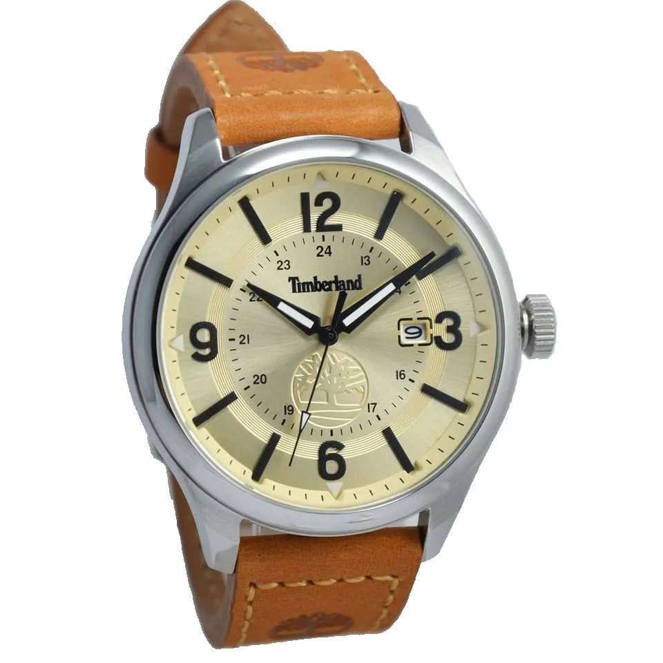 Timberland Timberland Hooksett TBL.14645JYS/07,  сша мужские часы на браслете кожаный боковой вид