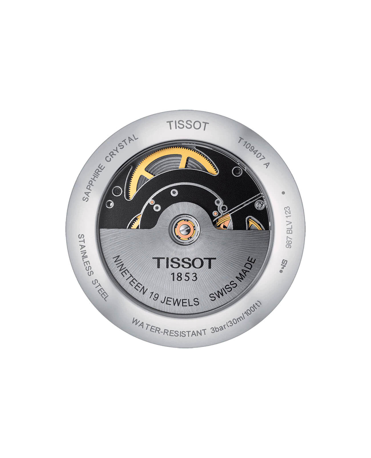 Tissot Tissot Everytime Swissmatic T109.407.16.051.00, t-classic швейцария мужские часы на браслете кожаный боковой вид