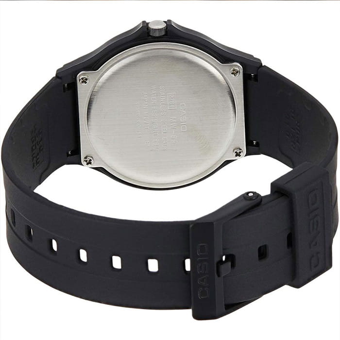 Casio Casio Collection MW-59-7B кварцевые женские часы часы крупный план белый циферблата