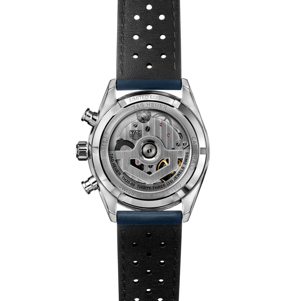 TAG Heuer TAG Heuer Carrera Chronograph CBN201N.FC6620, carrera швейцария мужские часы на браслете кожаный боковой вид