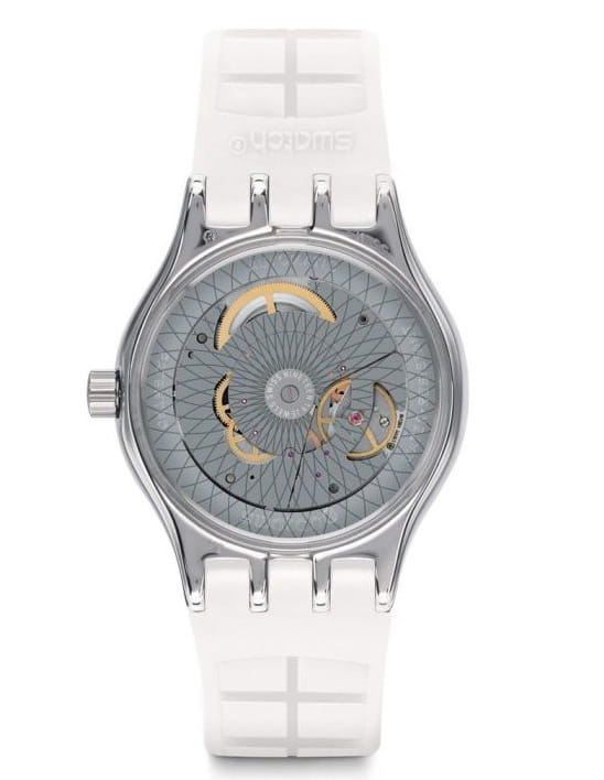 Swatch Swatch Irony Sistem51 YIS406, system51 швейцария женские часы на браслете резина боковой вид