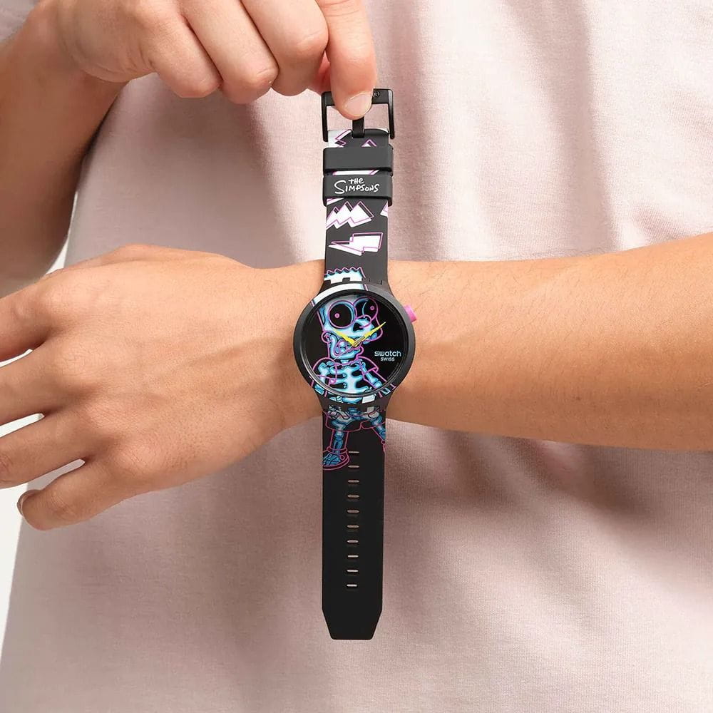 Swatch Swatch Big Bold Standard SB01Z105 кварцевые мужские часы часы крупный план черный циферблата