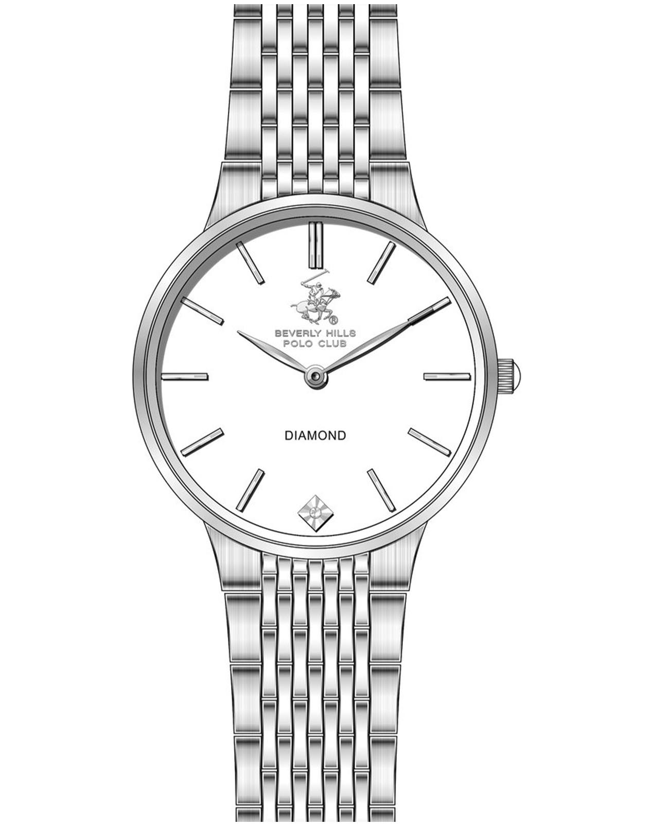 Beverly Hills Polo Club Beverly Hills Polo Club BP3775X.330  BP3775X.330 кварцевые женские часы белый циферблат, браслет нержавеющая сталь — вид спереди