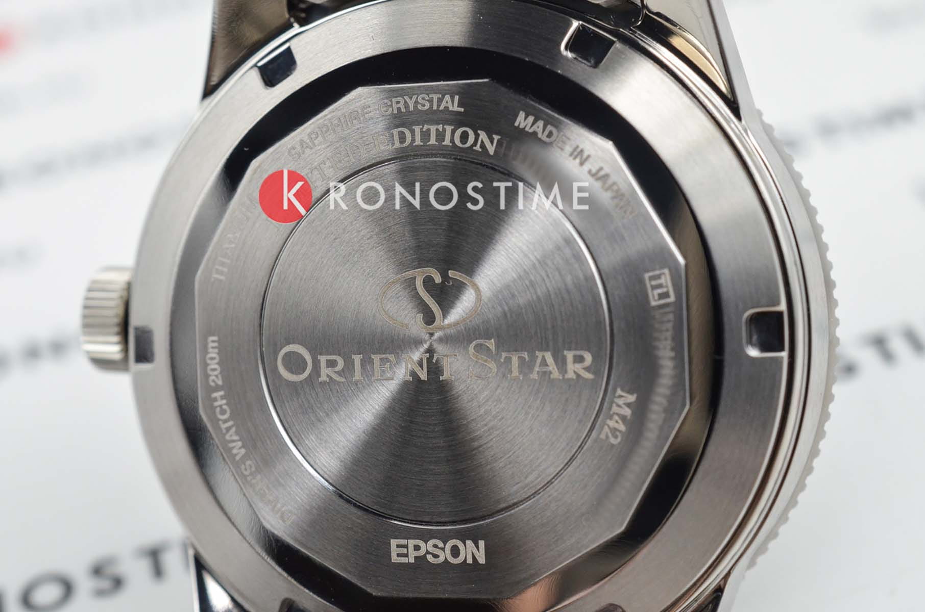 Orient Orient Star Sport Diver RE-AU0702B (RK-AU0702B)  - задняя крышка титан корпуса, япония часы