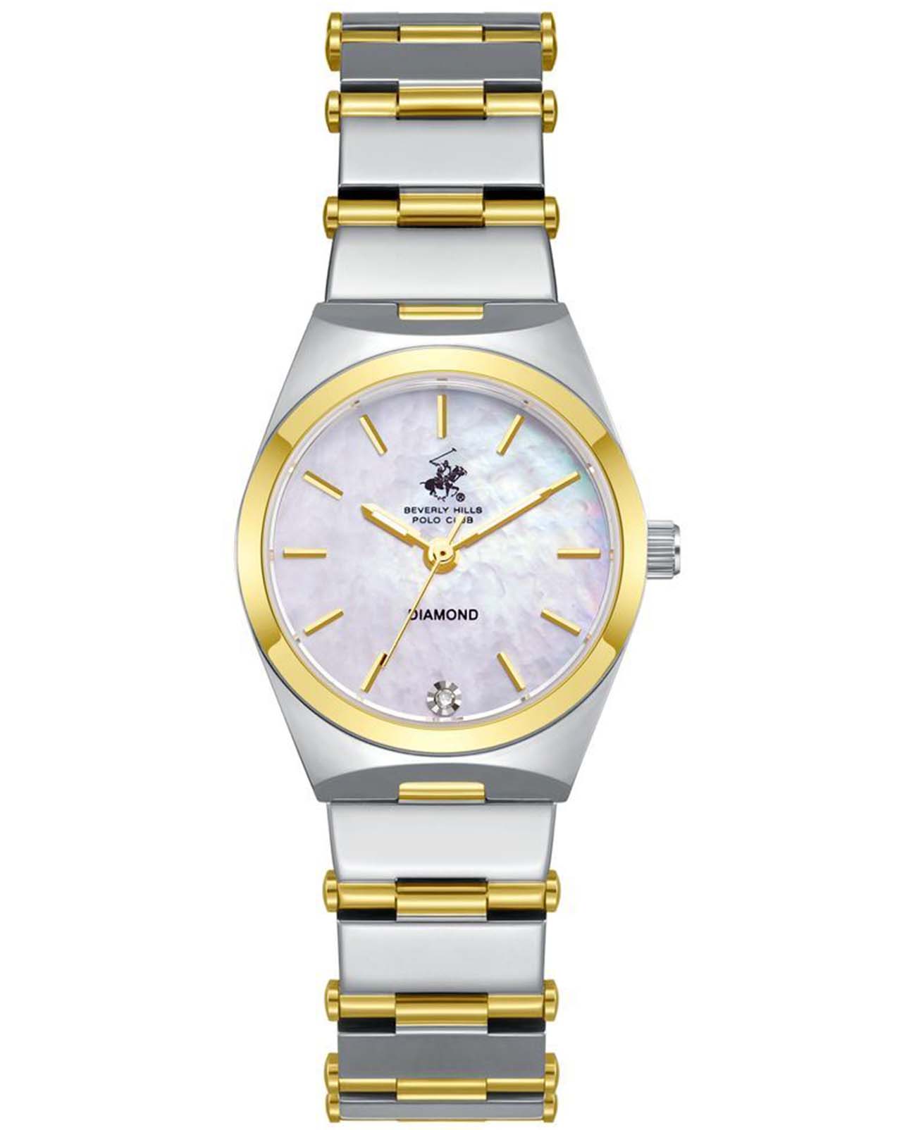 Beverly Hills Polo Club Beverly Hills Polo Club BP3767X.220  BP3767X.220 кварцевые женские часы перламутровый циферблат, браслет нержавеющая сталь с ip-покрытием — вид спереди