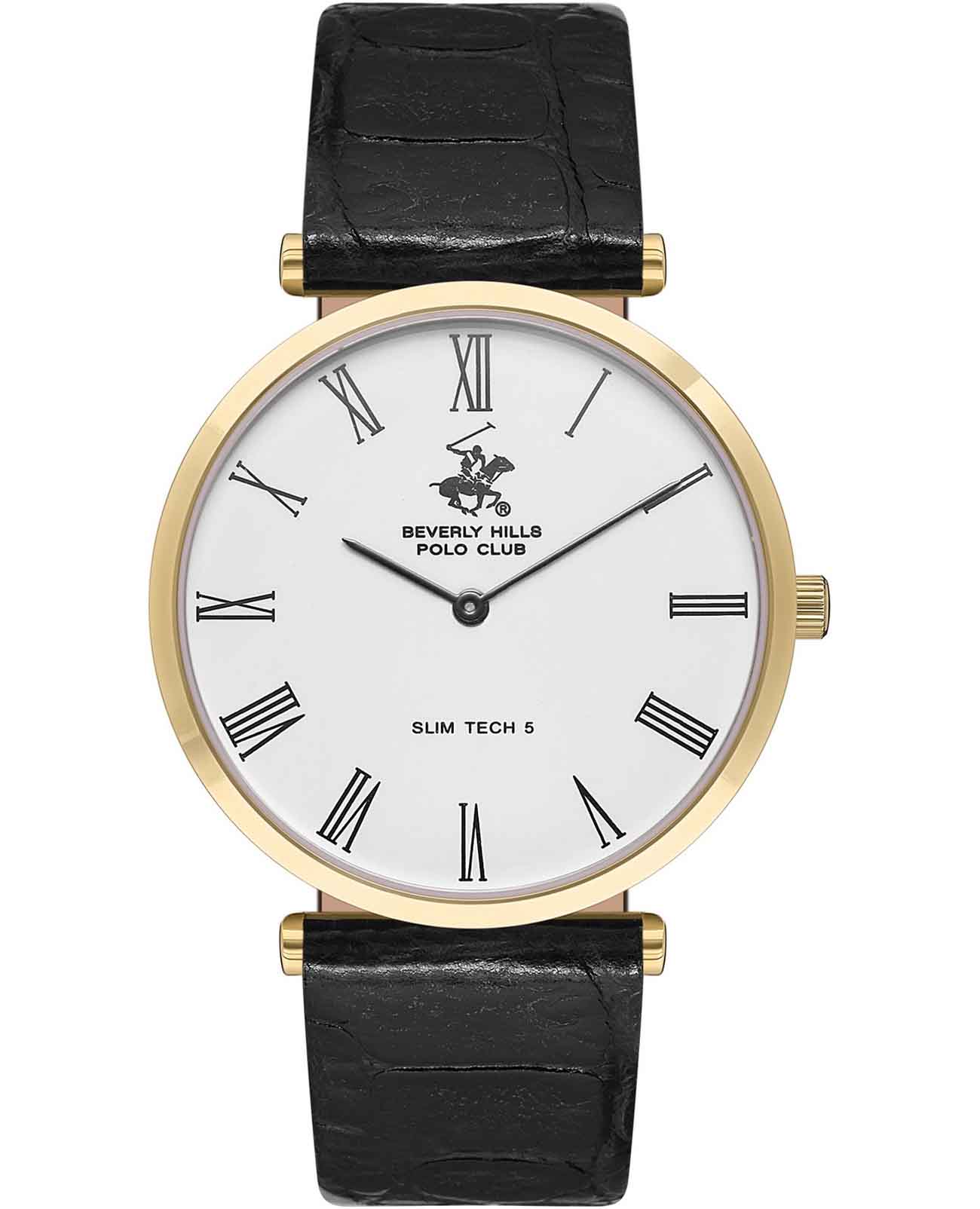Beverly Hills Polo Club Beverly Hills Polo Club Quartz BP3615X.131  BP3615X.131 кварцевые мужские часы белый циферблат, браслет кожаный — вид спереди