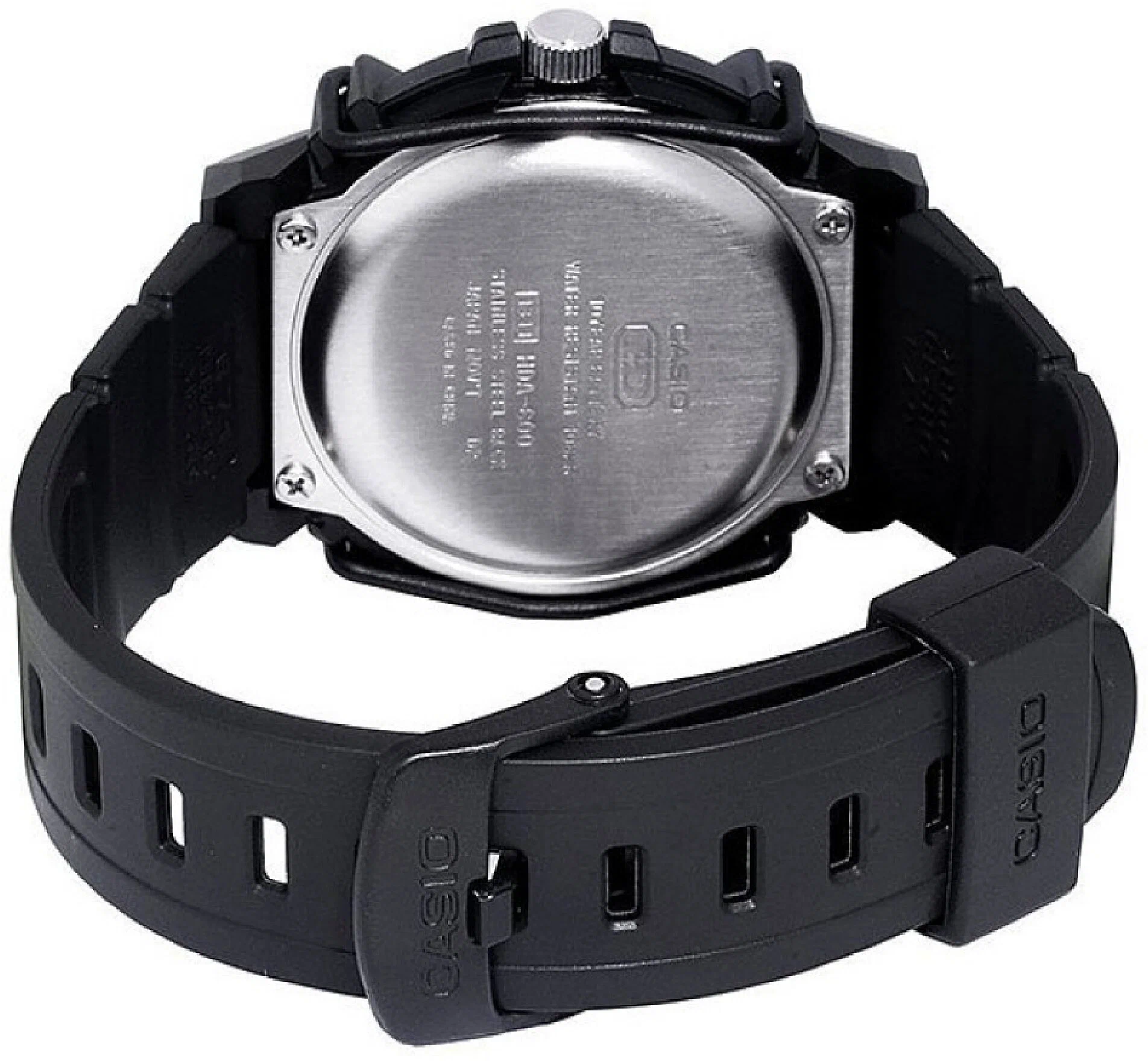 Casio Casio Collection HDA-600B-1BVDF (HDA-600B-1B), collection япония мужские часы на браслете пластик боковой вид