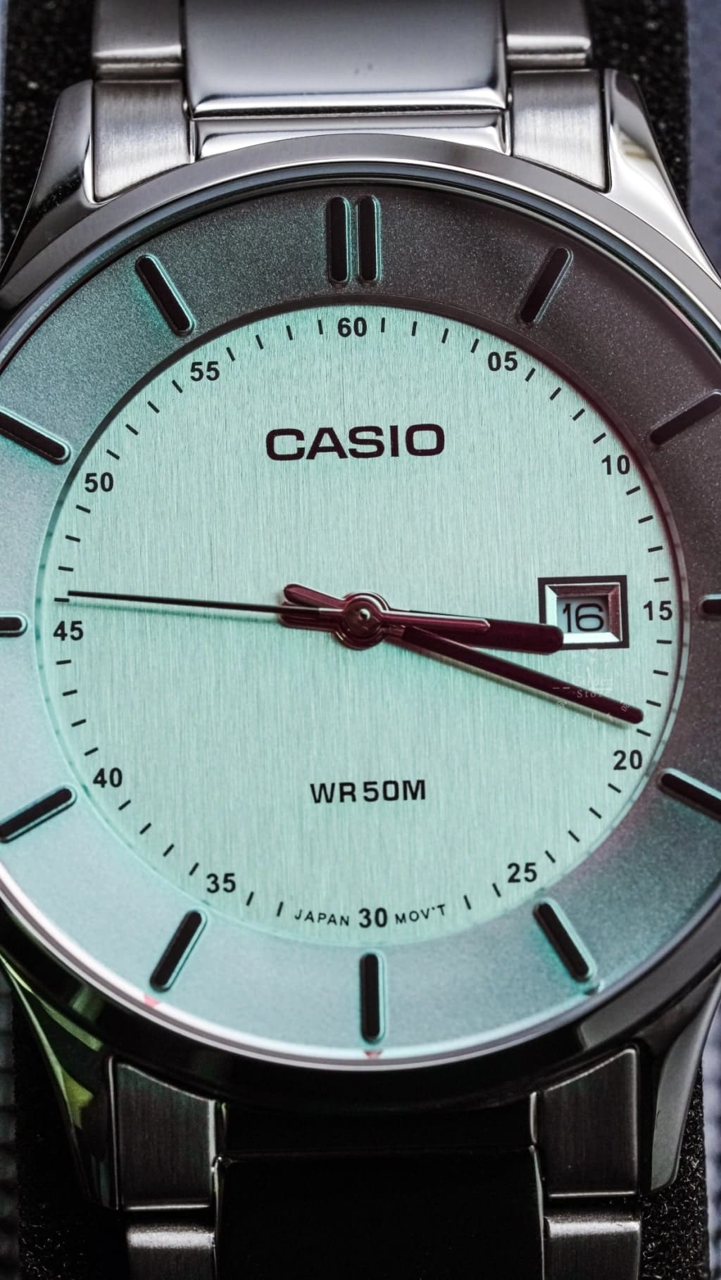 Casio Casio Collection MTP-E605D-7E мужские часы зеленый циферблат на запястье