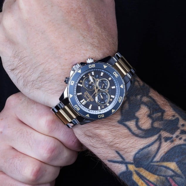 Slazenger Slazenger SL.09.2250.2.05,  англия мужские часы на браслете нержавеющая сталь с ip-покрытием боковой вид