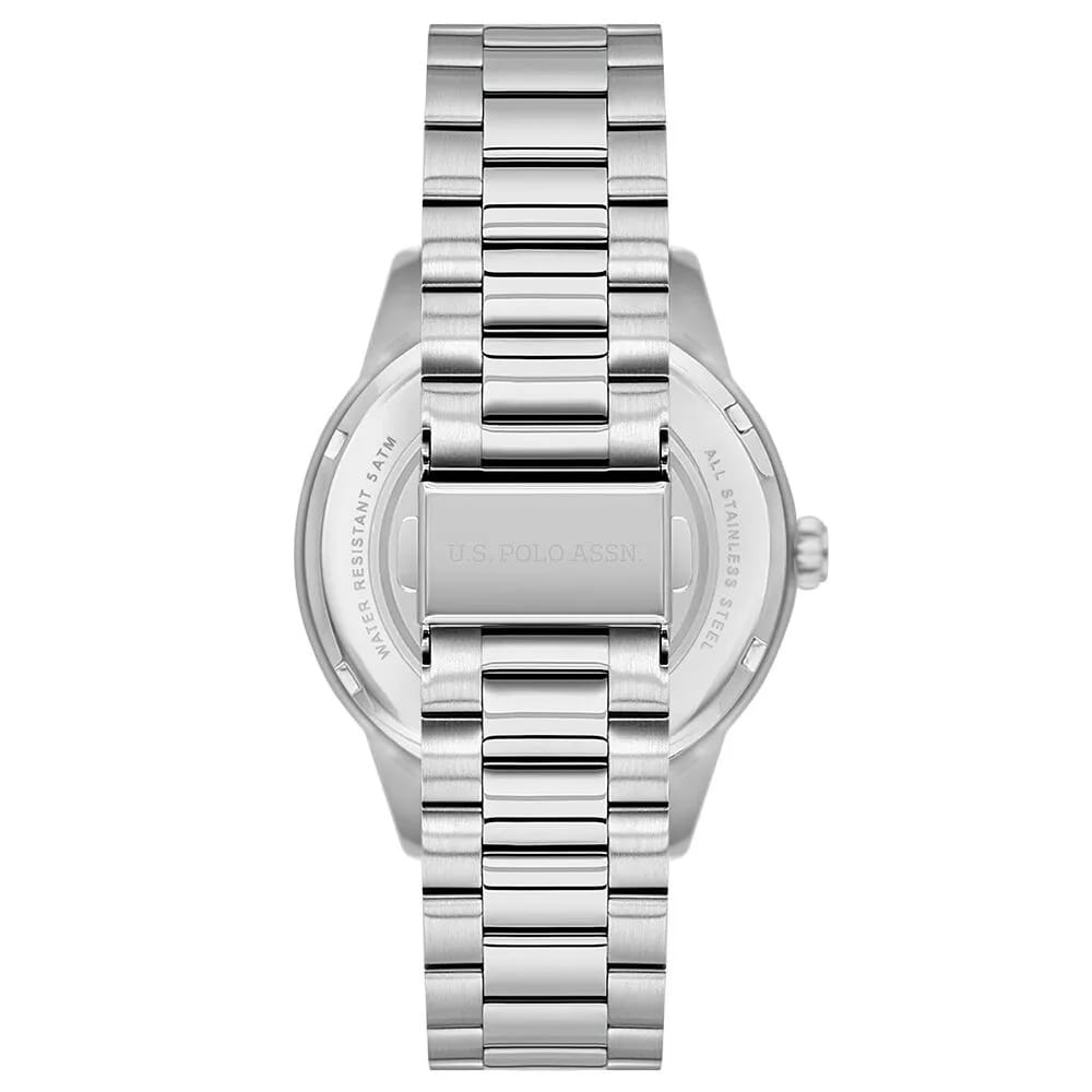 U.S. Polo Assn. U.S. Polo Assn. Crossing USPA1112-03,  сша мужские часы на браслете нержавеющая сталь боковой вид