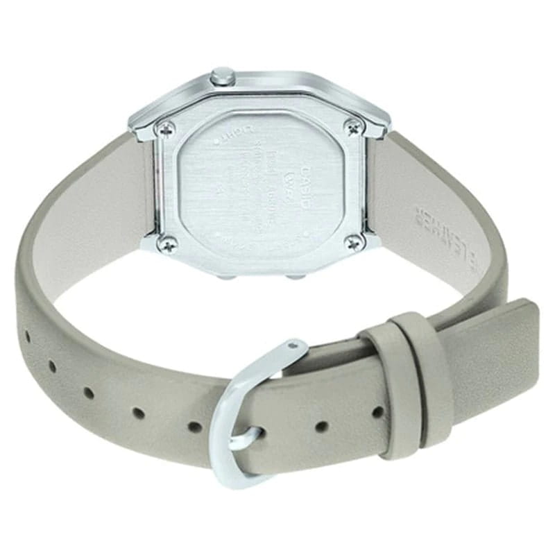 Casio Casio Vintage LA680WEL-8D,  япония женские часы на браслете кожаный боковой вид