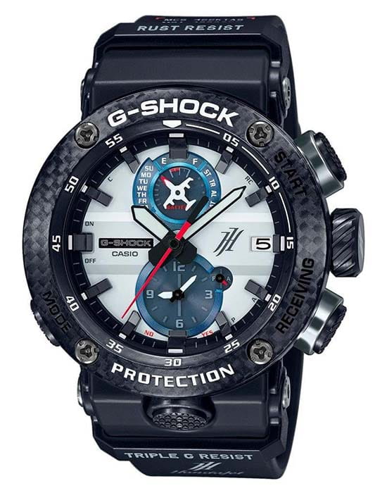 Casio Casio G-Shock GWR-B1000HJ-1A лимитированной серии GWR-B1000HJ-1ADR электронные мужские часы черный циферблат, браслет карбон + полимер — вид спереди