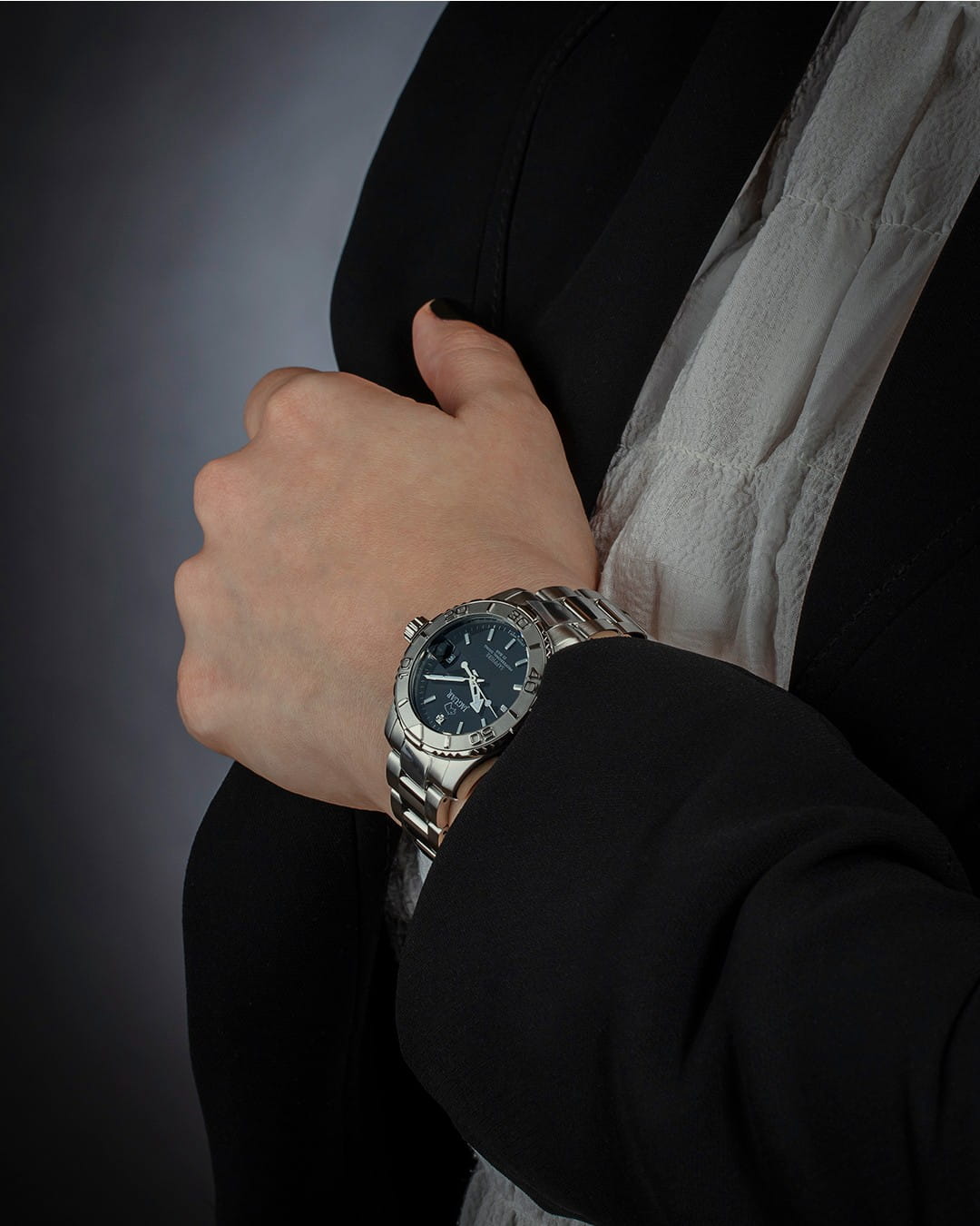 Jaguar Jaguar Couple Diver J969/4,  швейцария мужские часы на браслете нержавеющая сталь боковой вид