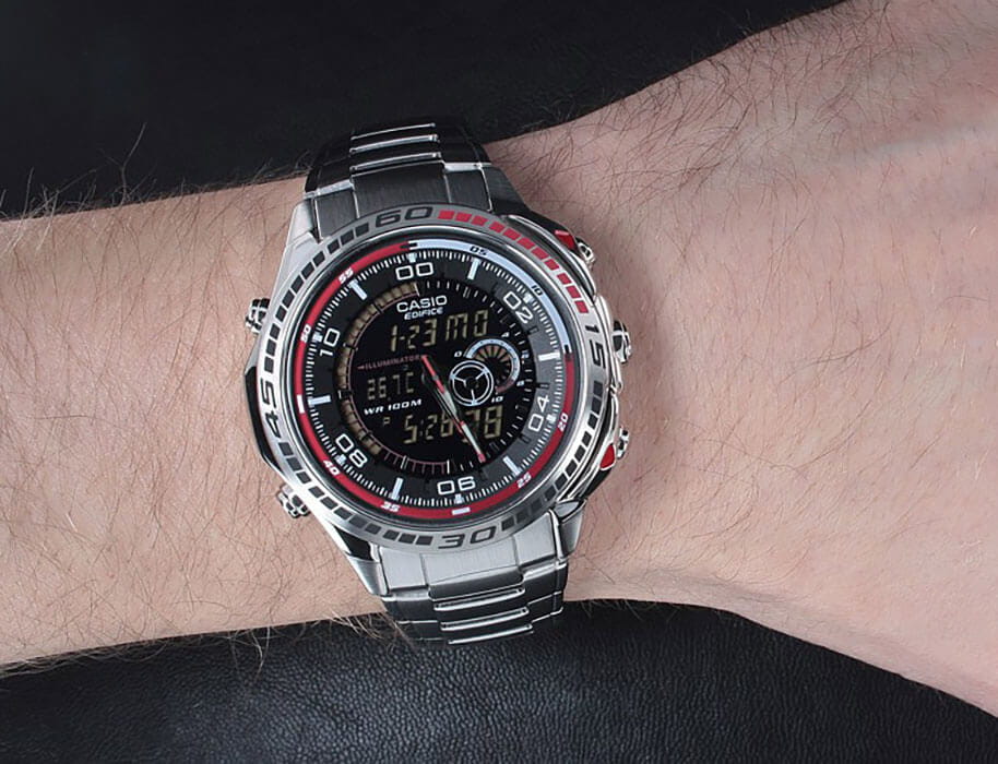 Casio Casio Edifice EFA-121D-1A  - задняя крышка сталь металл корпуса, япония часы
