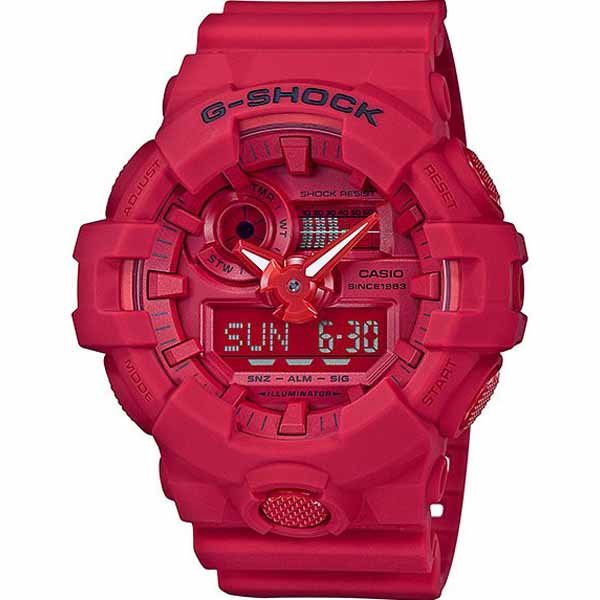 Casio Casio G-Shock GA-735C-4A GA GA-735C-4A электронные мужские часы красный циферблат, браслет пластик — вид спереди